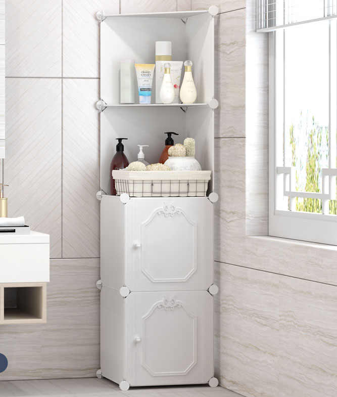bathroom kitchen corner tall cabinet